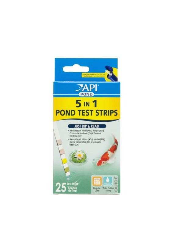 API 5 IN 1 POND TEST STRIPS 25 COUNT