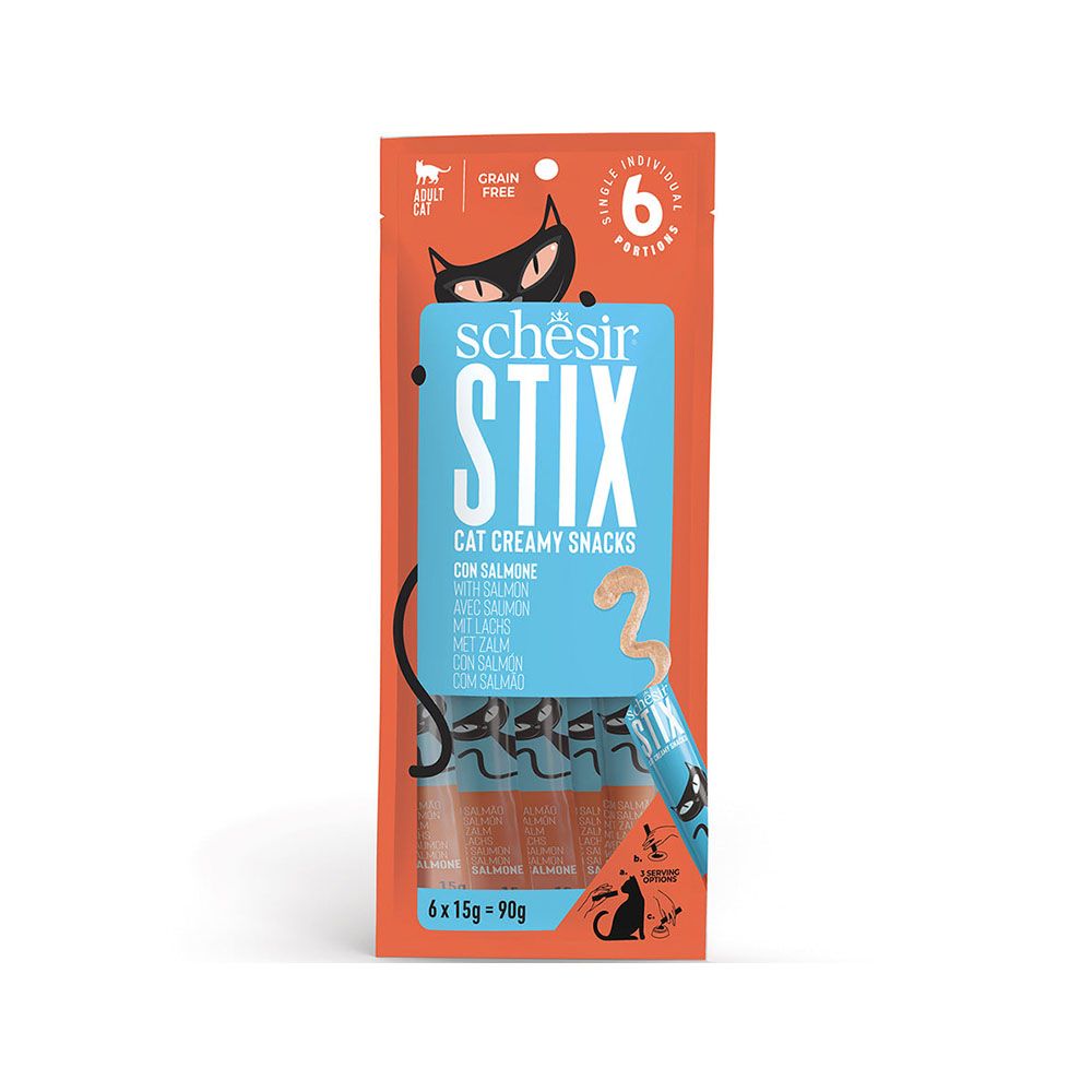 SCHESIR STIX CAT CREAMY SNACKS 6X15G=90G