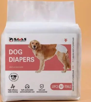 SAAS DOG DIAPER,S M 10PCS FEMALE