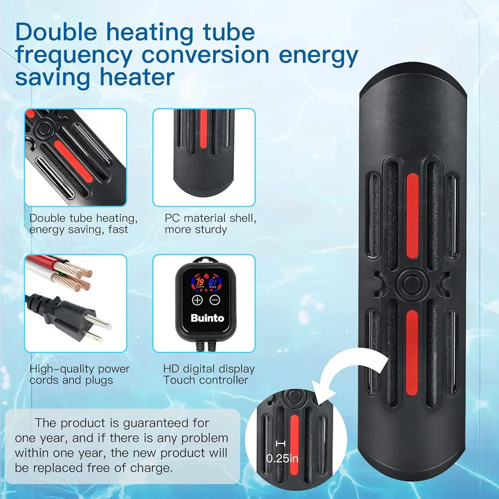 AI AQUARIUM DOUBLE TUBE HEATER 800W SN-H5