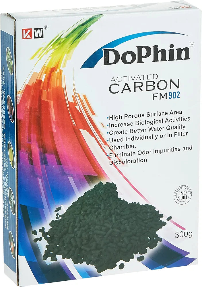 DOLPHIN ACTIVATED CARBON FOR CHEMICAL TREATMENT OF AQUARIUM WATER 300G