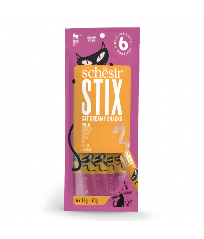 SCHESIR STIX CAT CREAMY SNACKS 6X15G=90G