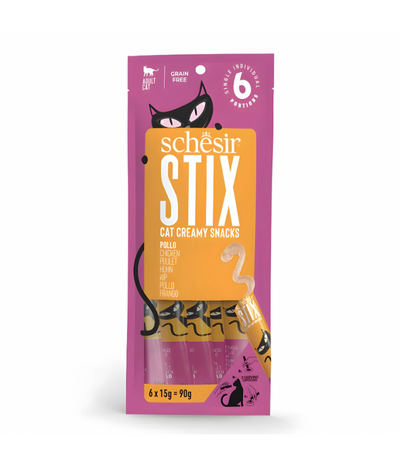 SCHESIR STIX CAT CREAMY SNACKS 6X15G=90G