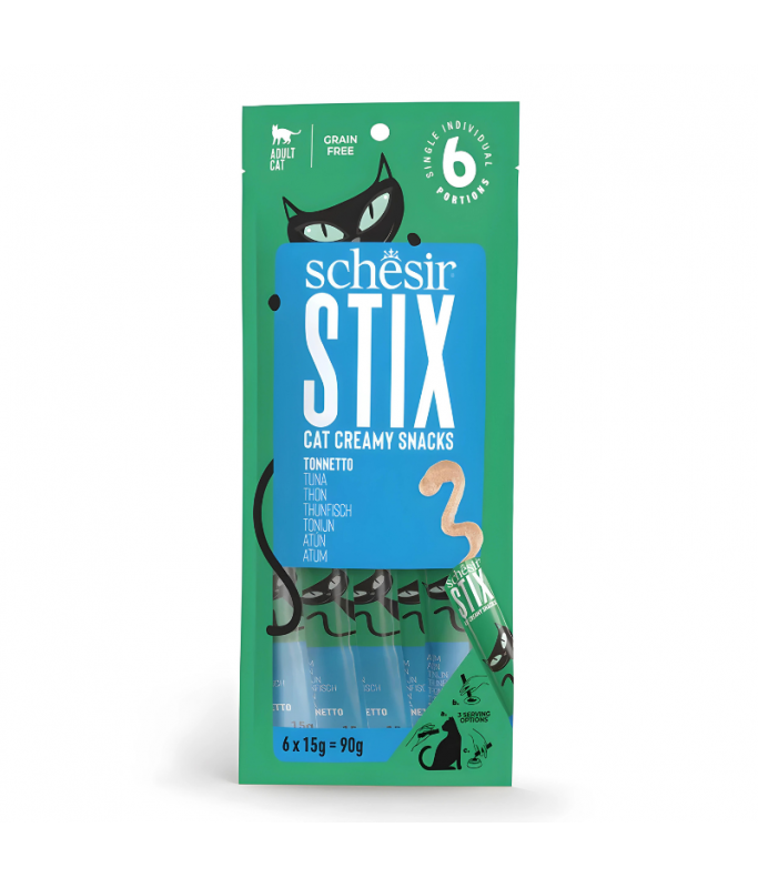 SCHESIR STIX CAT CREAMY SNACKS 6X15G=90G