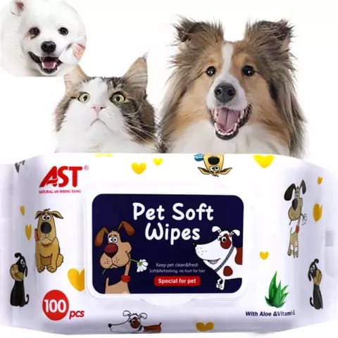 AST PET SOFT WIPES 100 PCS