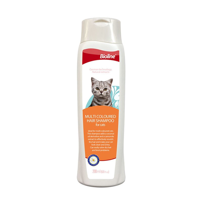 BIOLINE MULTI COLORED HAIR SHAMPOO FOR CAT,S 200ML